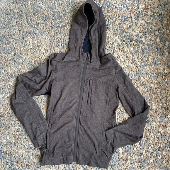 lululemon athletica Jackets & Blazers - Lululemon city sweat womens zip front hoodie jacket front chest pocket size 8